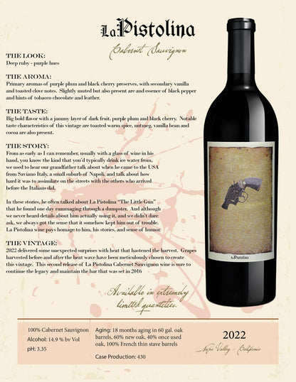 La Pistolina 2022 Cabernet Specs