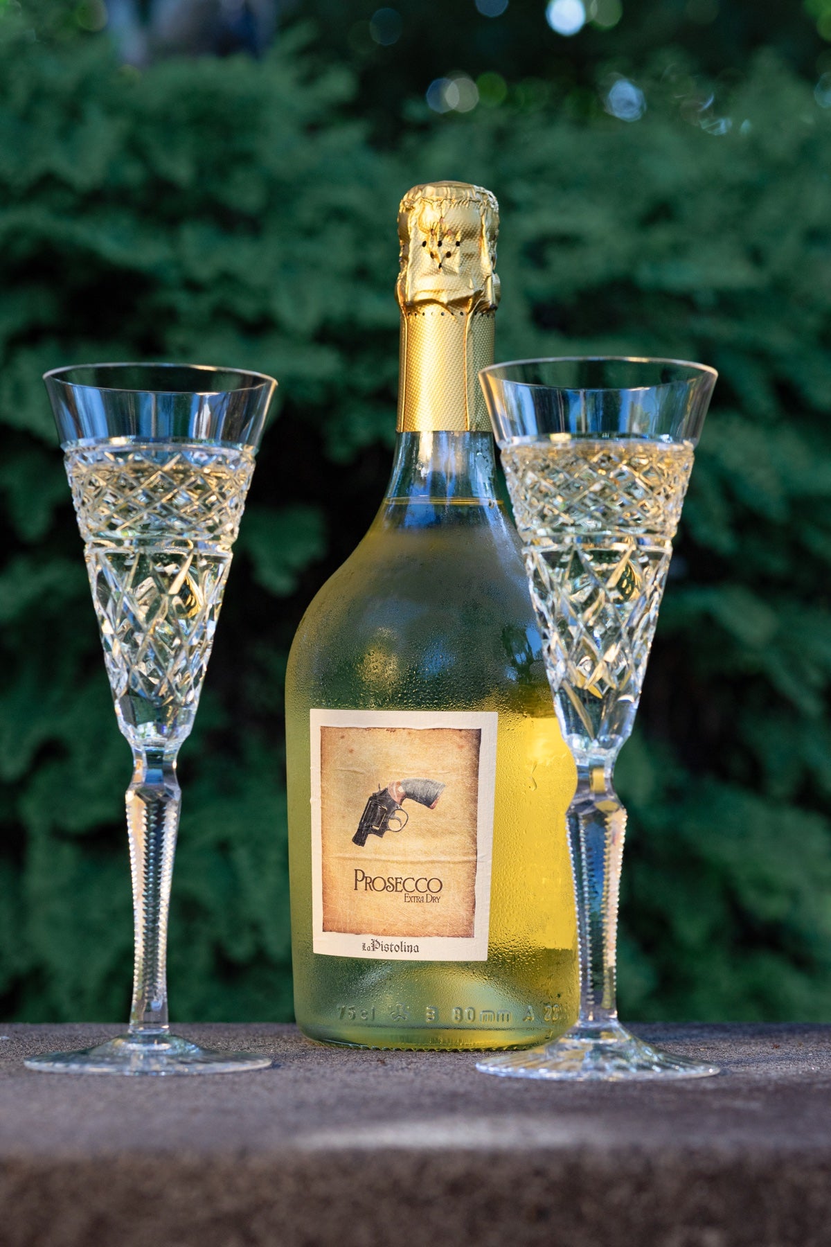 La Pistolina Prosecco Sparkling Wine — La Pistolina at the table